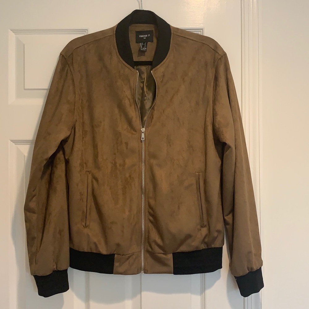Forever 21 Men’s Faux Suede Bomber